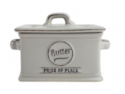 Pride of Place Butter Dish COOL GREY (L135 x W97 x H100mm / 5.3 x 3.8 x 3.9")